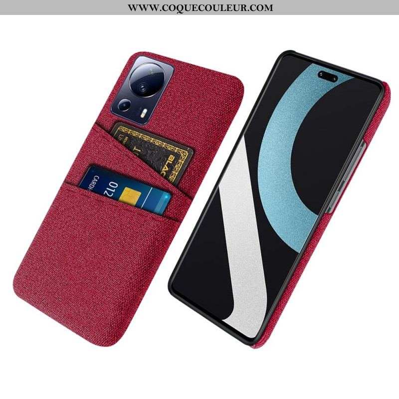 Coque Xiaomi 13 Lite Tissu avec Porte-Cartes