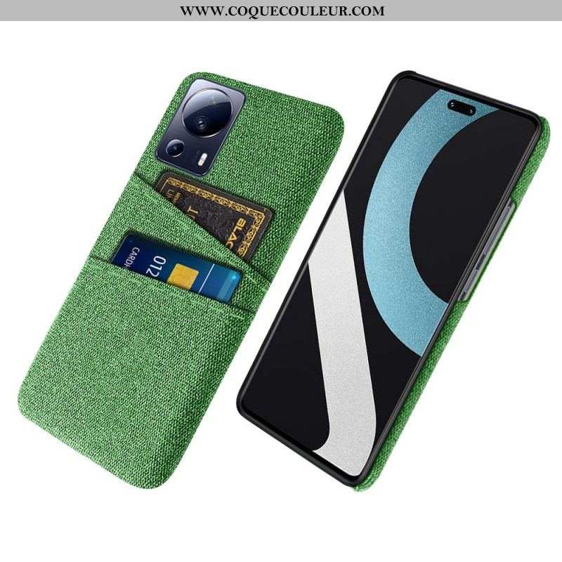 Coque Xiaomi 13 Lite Tissu avec Porte-Cartes