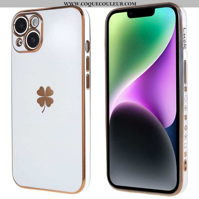 Coque iPhone 14 Plus Trèfle Lucky