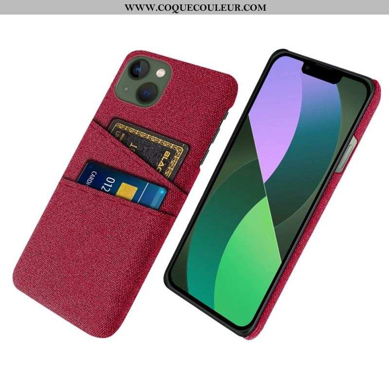 Coque iPhone 14 Plus Porte-Cartes Tissu