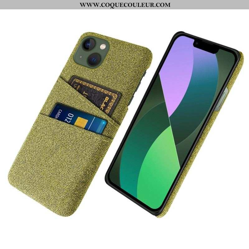 Coque iPhone 14 Plus Porte-Cartes Tissu