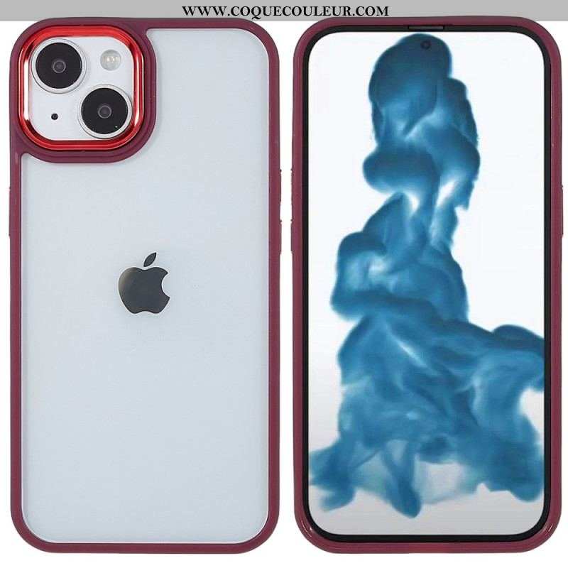 Coque iPhone 14 Plus Acrylique Rebords Silicone