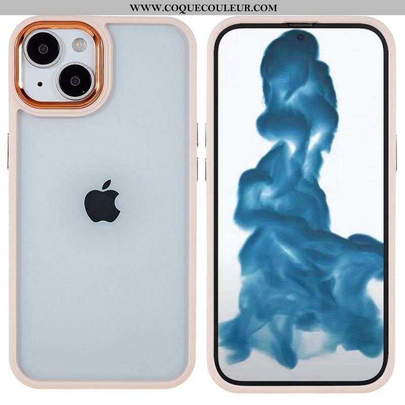 Coque iPhone 14 Plus Acrylique Rebords Silicone