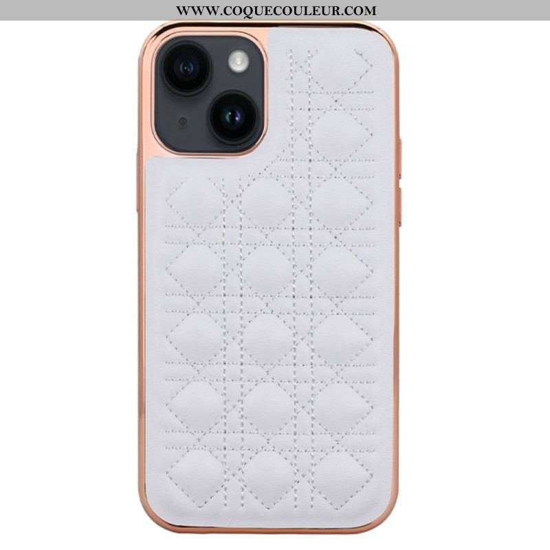 Coque iPhone 14 Plus Effet Cuir Couture VIETAO