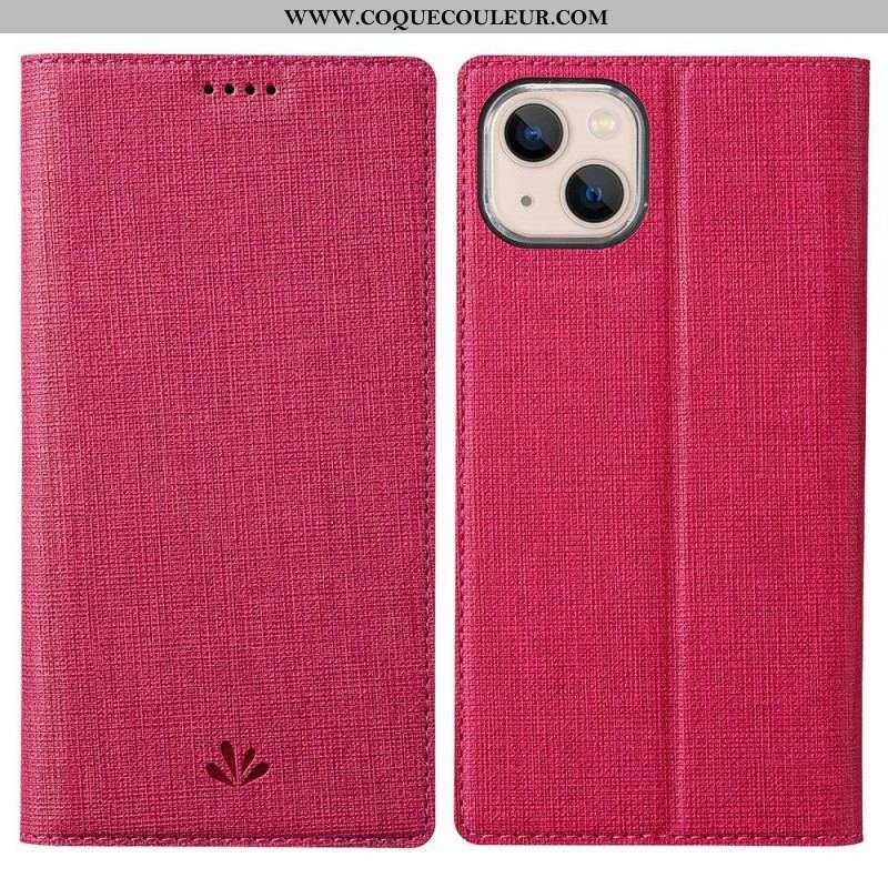 Flip Cover iPhone 14 Plus Texturée VILI DMX