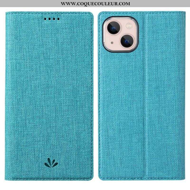 Flip Cover iPhone 14 Plus Texturée VILI DMX