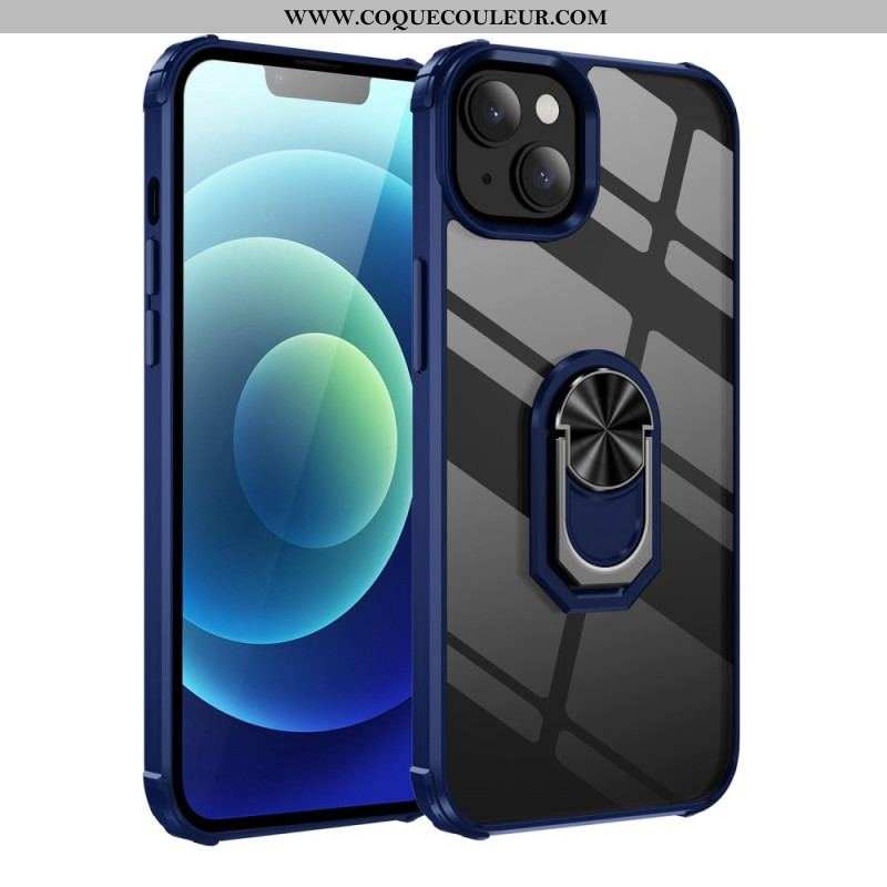 Coque iPhone 14 Plus Transparente avec Anneau-Support