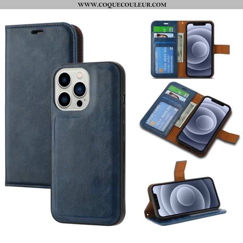 Housse iPhone 15 Plus Style Vintage avec Coque Détachable