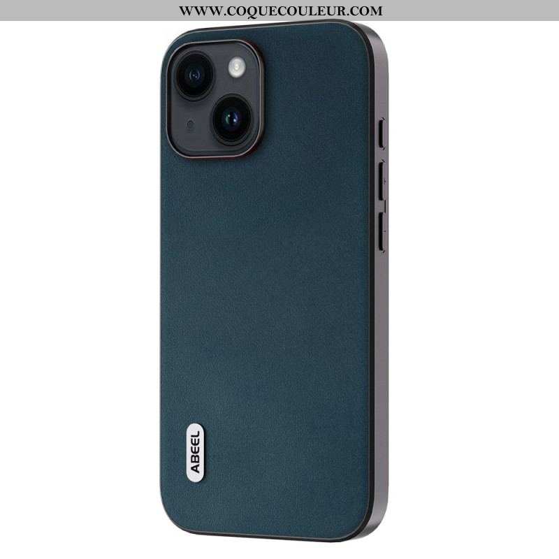 Coque iPhone 15 Plus Vrai Cuir Nappa ABEEL