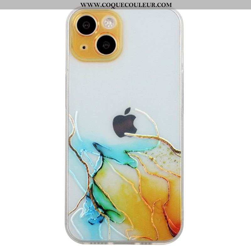 Coque iPhone 15 Plus Flexible Marbre