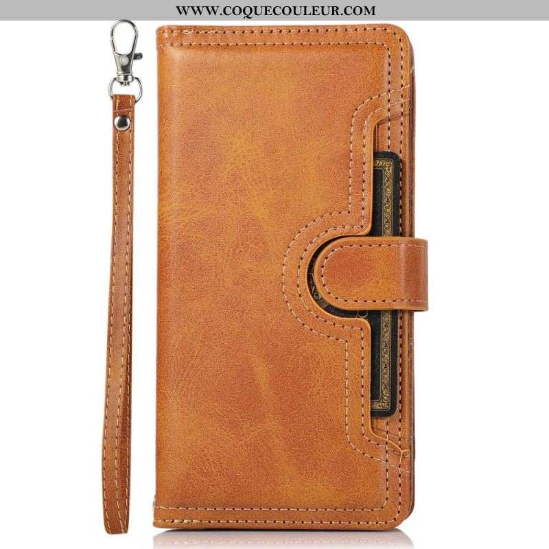 Housse iPhone 15 Plus Multi-Cartes et Pochette Frontale