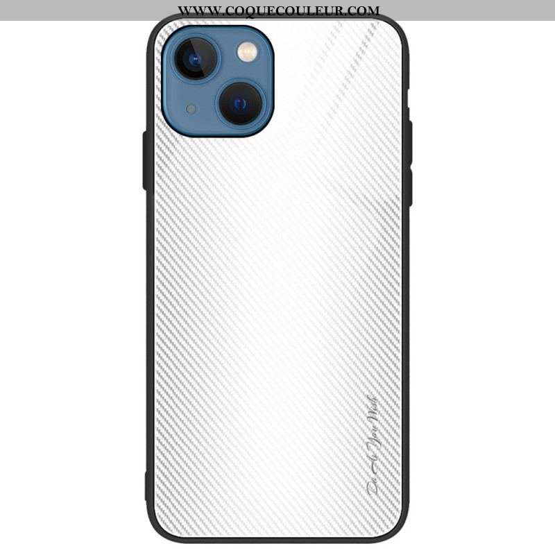 Coque iPhone 15 Plus Verre Trempé Fibre Carbone