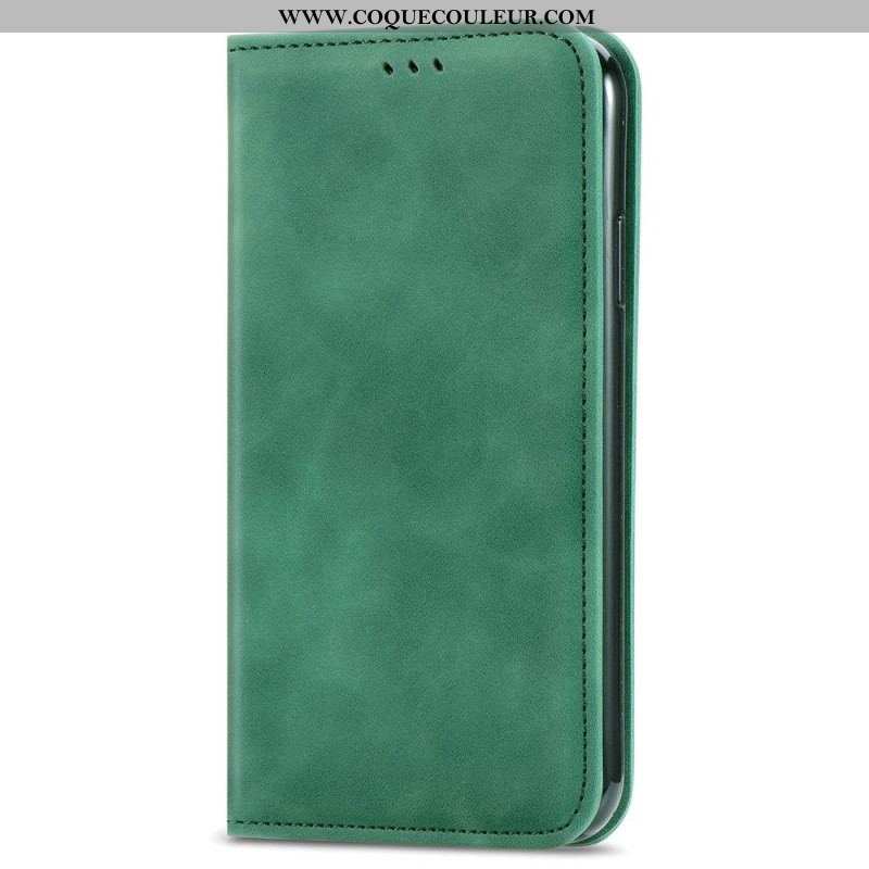 Flip Cover iPhone 15 Plus Simili Cuir Douceur