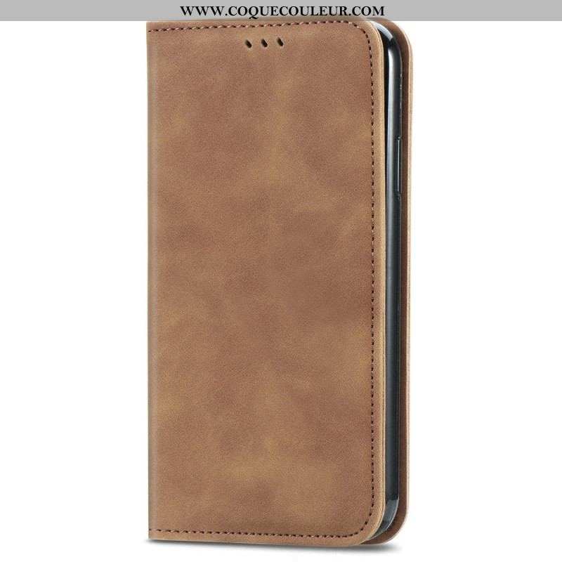 Flip Cover iPhone 15 Plus Simili Cuir Douceur