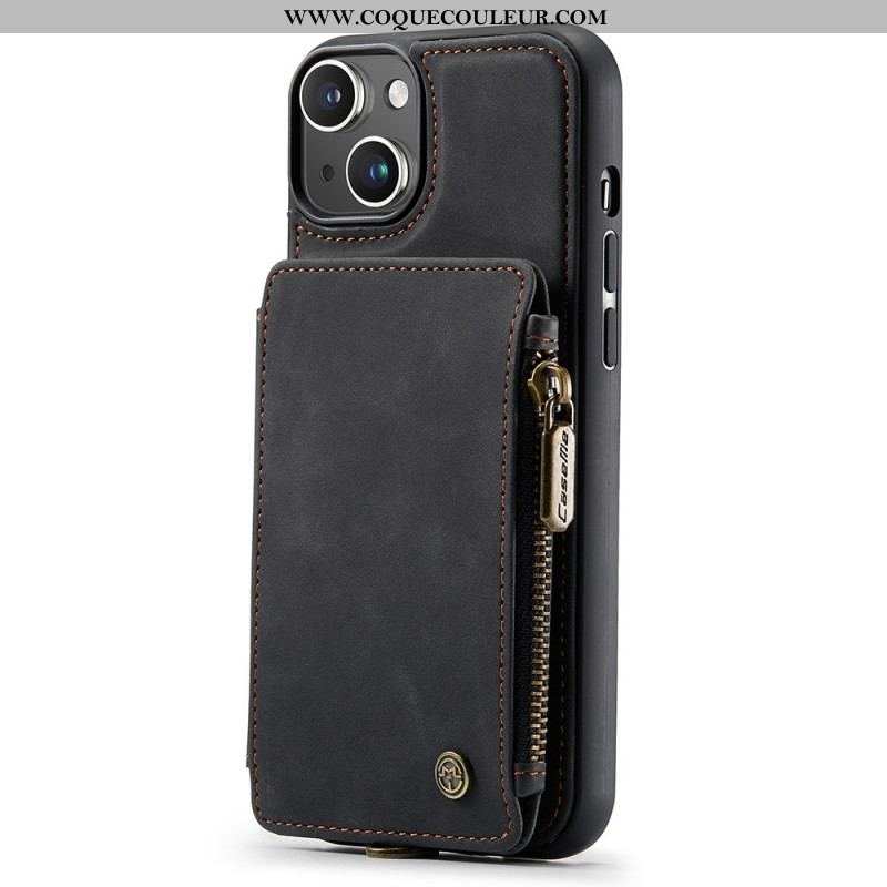 Coque iPhone 15 Plus Style Portefeuille CASEME