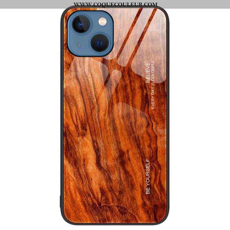 Coque iPhone 15 Plus Verre Trempé Design Bois