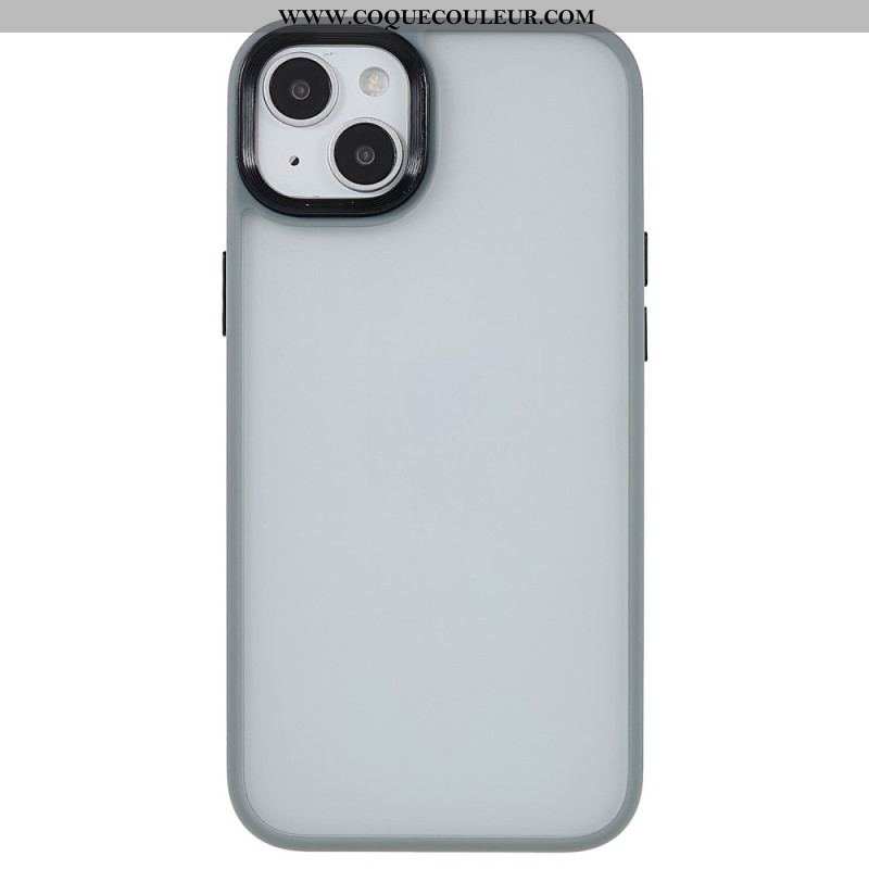 Coque iPhone 15 Plus Dos Acrylique et Rebords Silicone