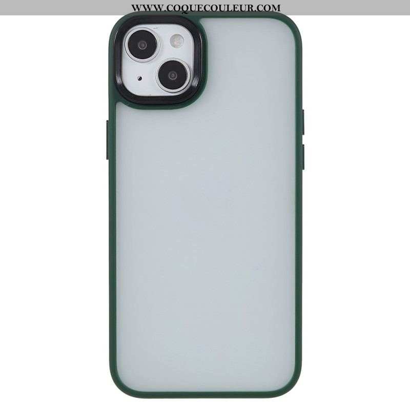 Coque iPhone 15 Plus Dos Acrylique et Rebords Silicone