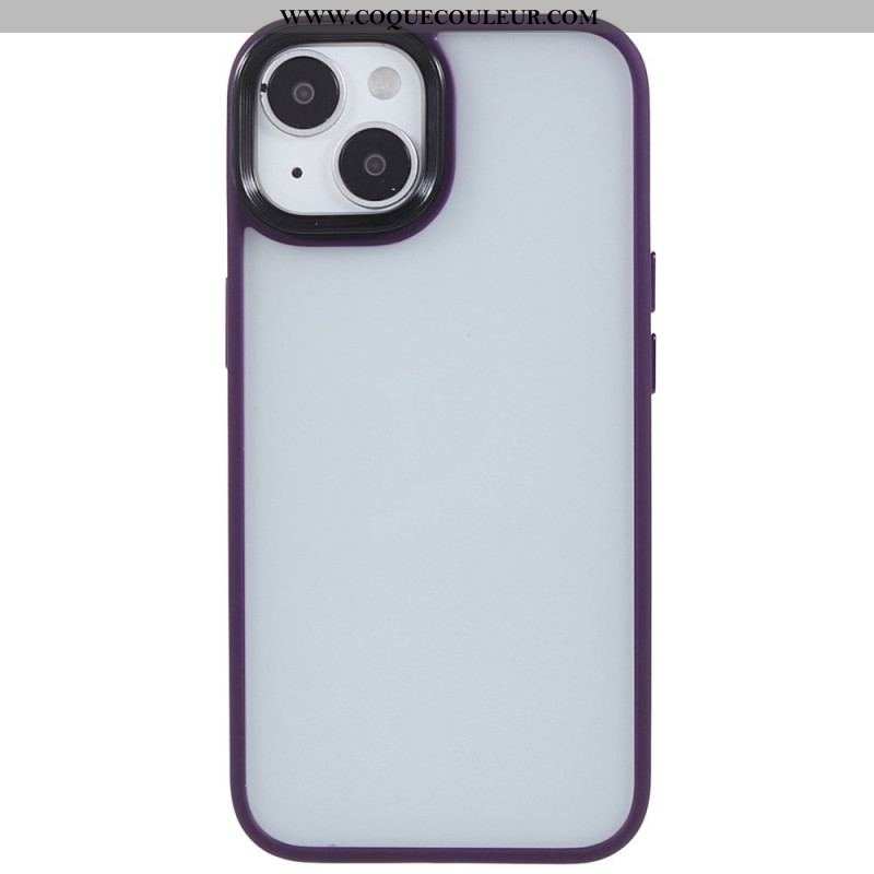 Coque iPhone 15 Plus Dos Acrylique et Rebords Silicone