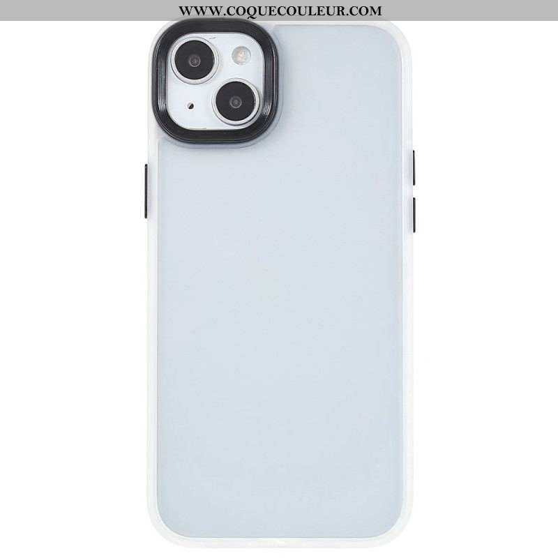 Coque iPhone 15 Plus Dos Acrylique et Rebords Silicone