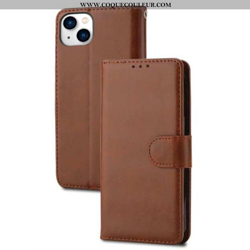 Housse iPhone 15 Plus Simili Cuir Sobre