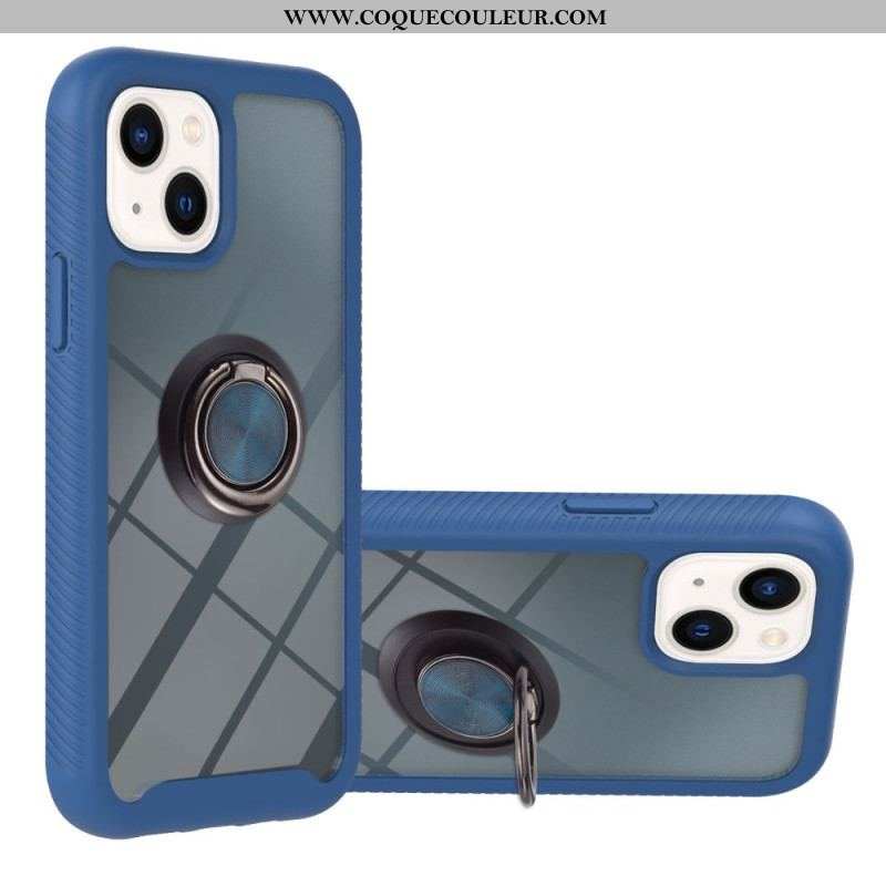 Coque iPhone 15 Plus Transparente avec Anneau-Support