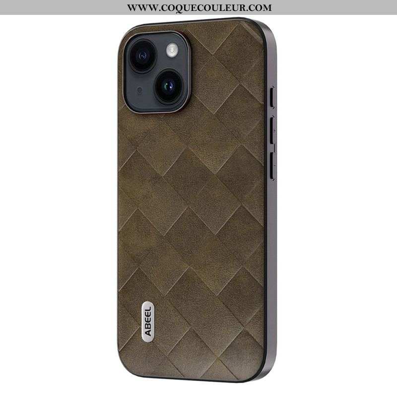 Coque iPhone 15 Plus Style Tissé ABEEL