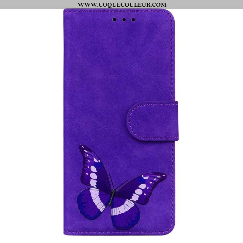 Housse iPhone 15 Plus Simili Cuir Papillon