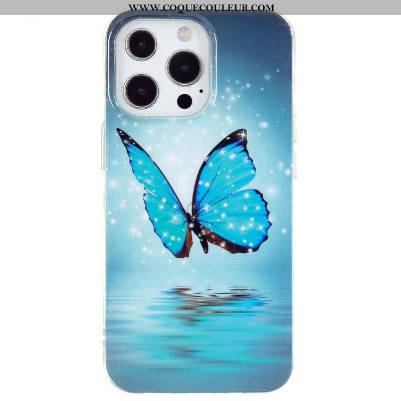 Coque iPhone 15 Pro Max Fluorescente Papillons