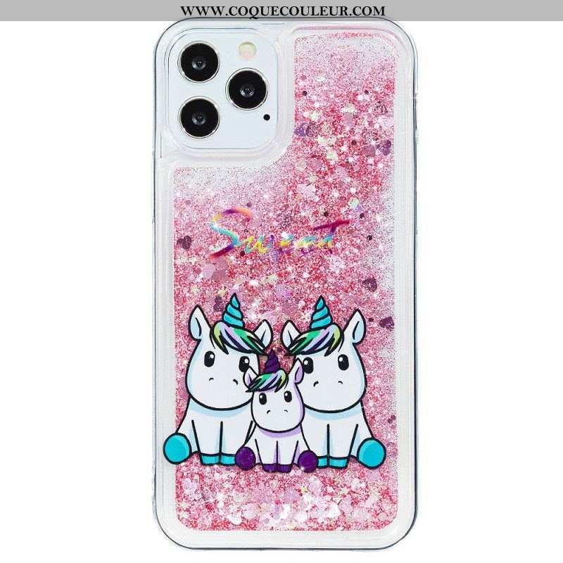 Coque iPhone 15 Pro Max Paillettes Licorne