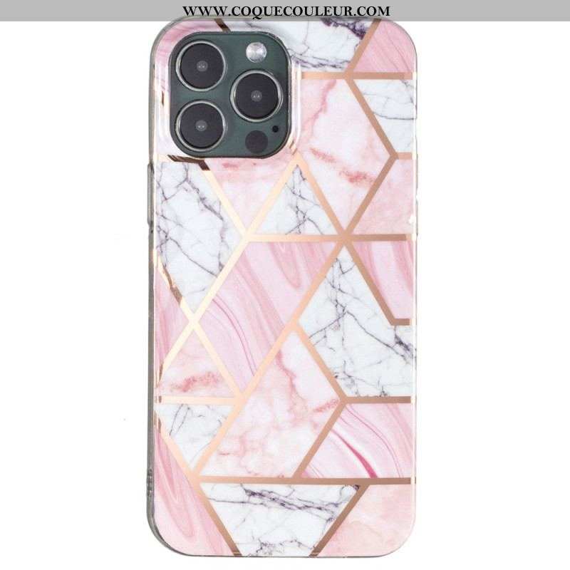 Coque iPhone 15 Pro Max Marbre Géométrique