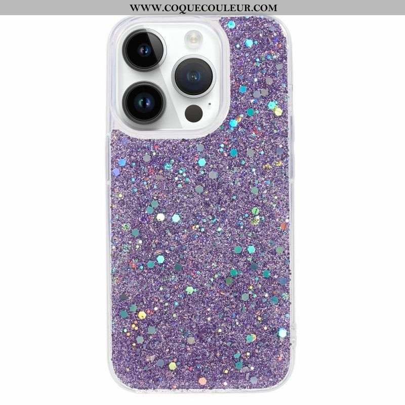 Coque iPhone 15 Pro Juste Paillettes