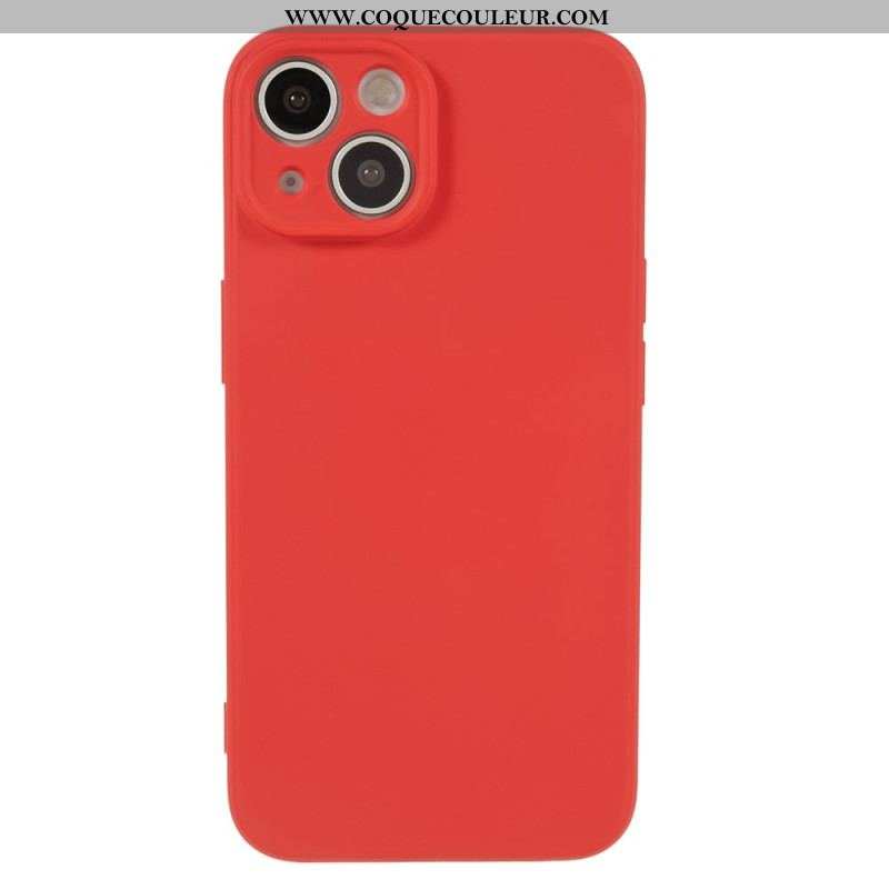 Coque iPhone 15 Silicone et Microfibre