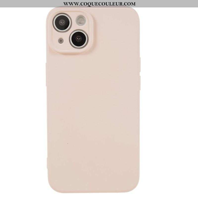 Coque iPhone 15 Silicone et Microfibre