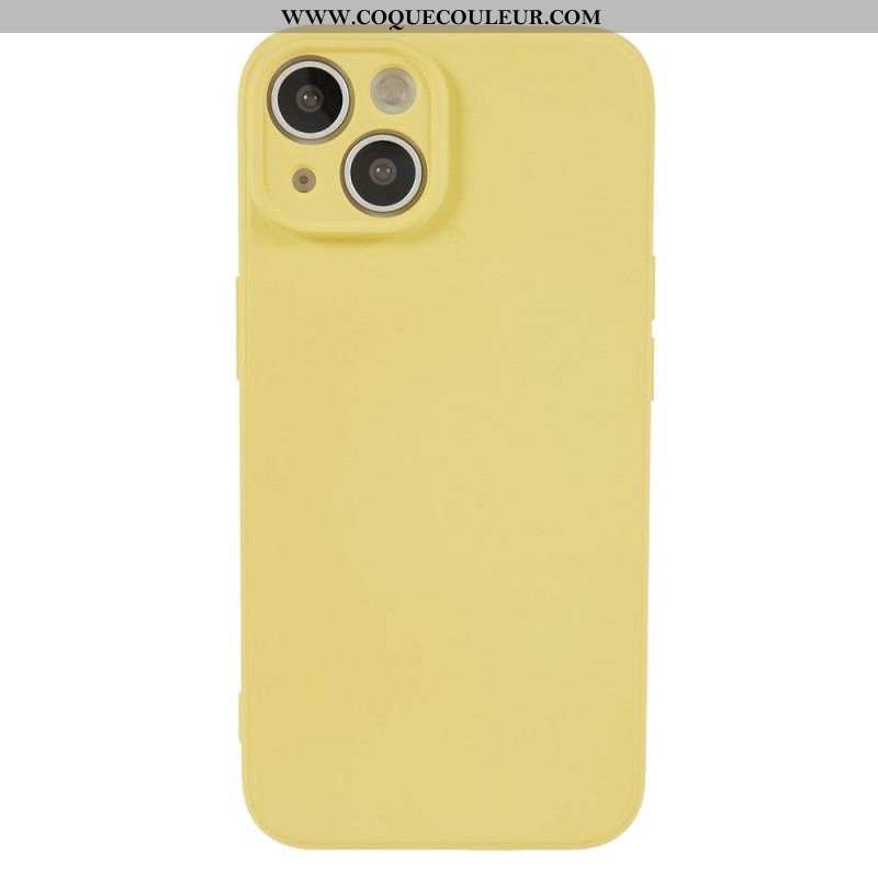 Coque iPhone 15 Silicone et Microfibre