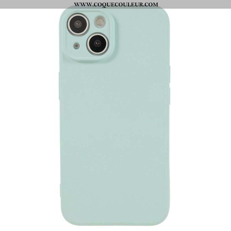 Coque iPhone 15 Silicone et Microfibre