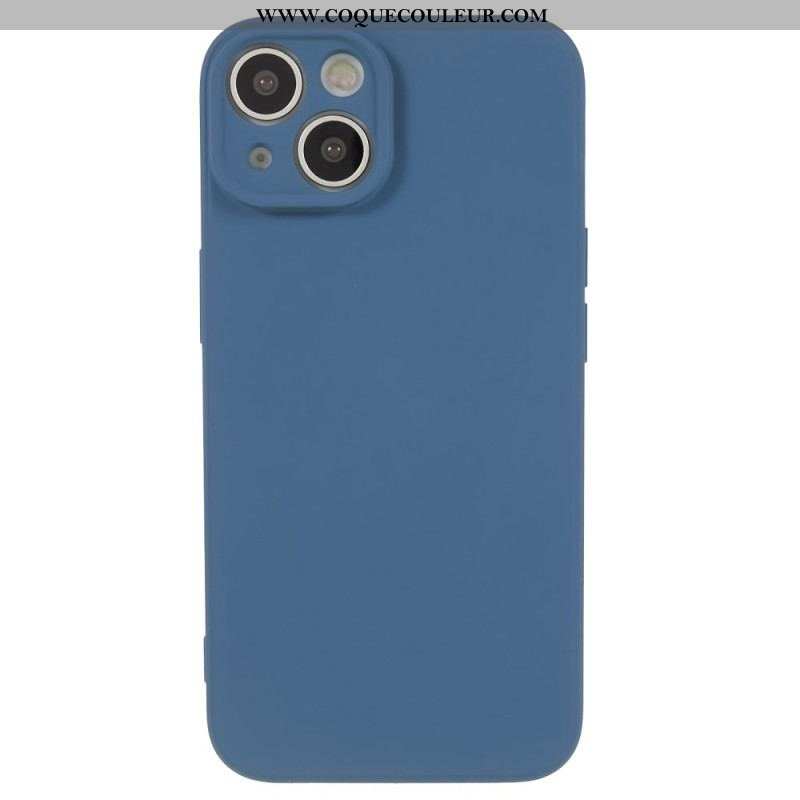 Coque iPhone 15 Silicone et Microfibre