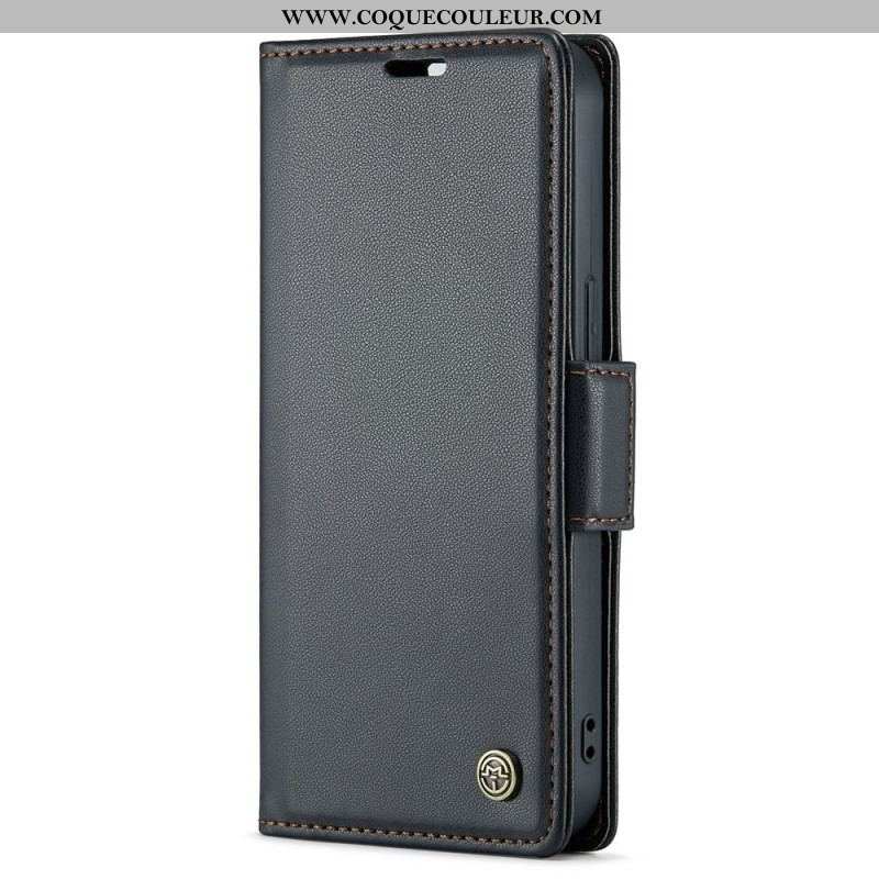 Housse iPhone 15 Style Cuir CASEME