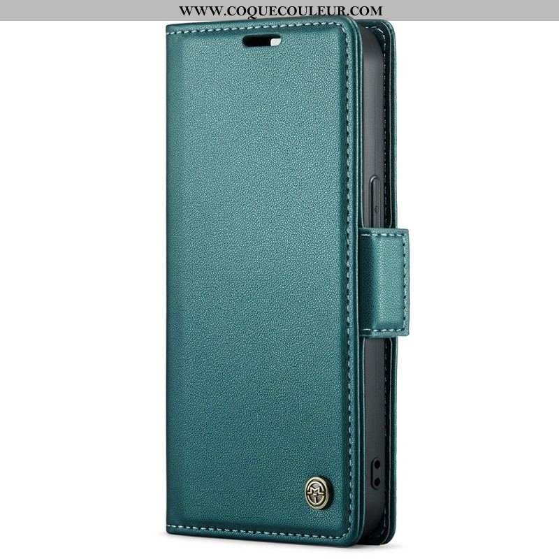 Housse iPhone 15 Style Cuir CASEME