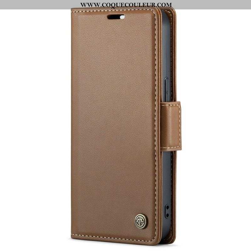 Housse iPhone 15 Style Cuir CASEME