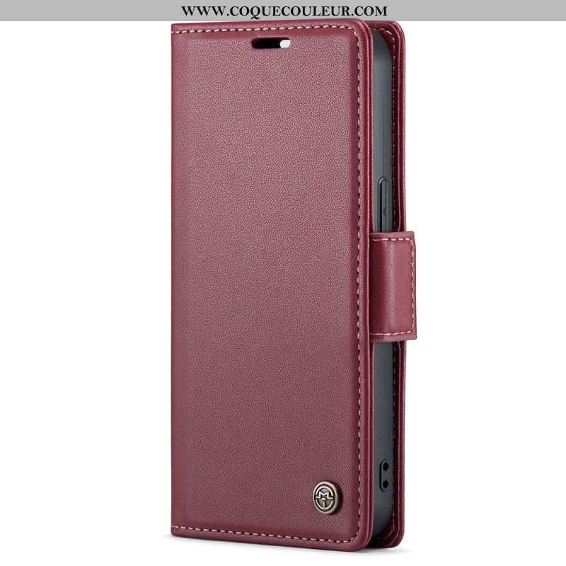 Housse iPhone 15 Style Cuir CASEME