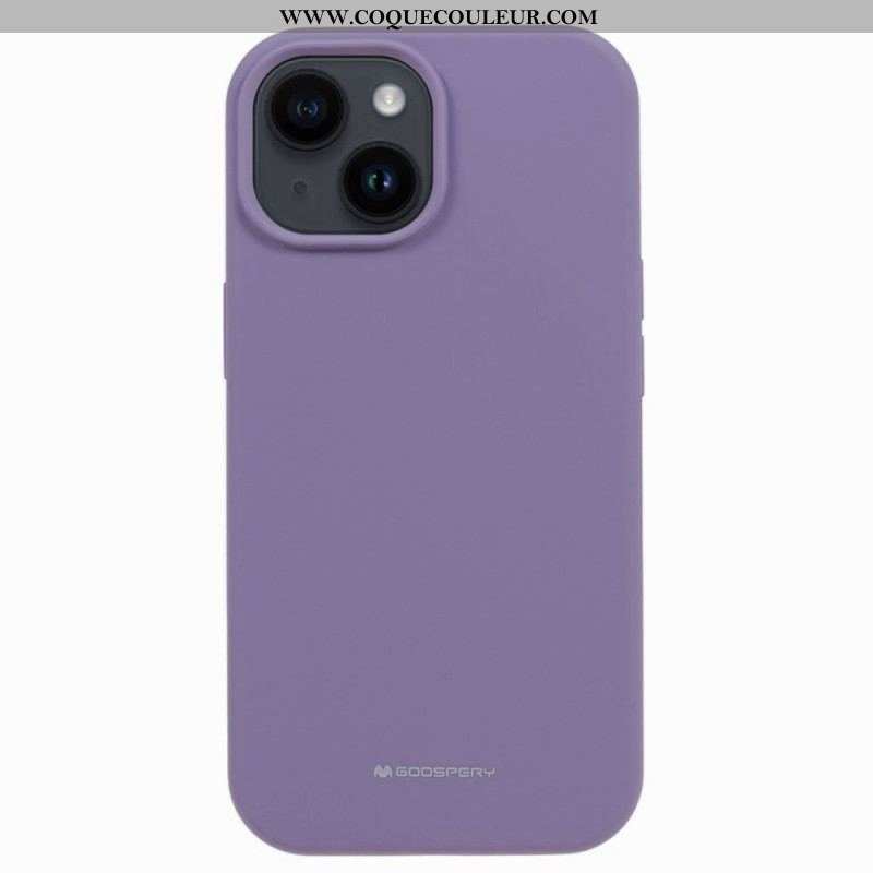 Coque iPhone 15 Silicone Liquide Mercury Goospery