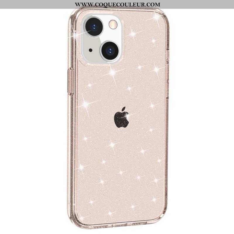 Coque iPhone 15 Transparente Paillettes