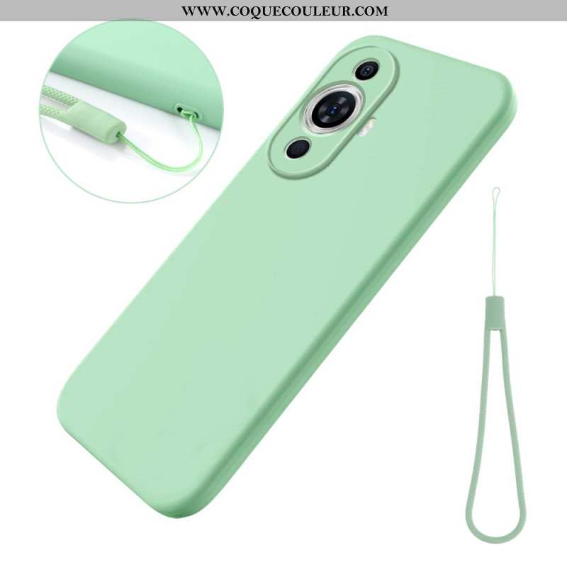 Coque Huawei Nova 11 Pro Silicone Liquide à Lanière