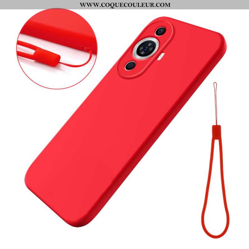 Coque Huawei Nova 11 Pro Silicone Liquide à Lanière