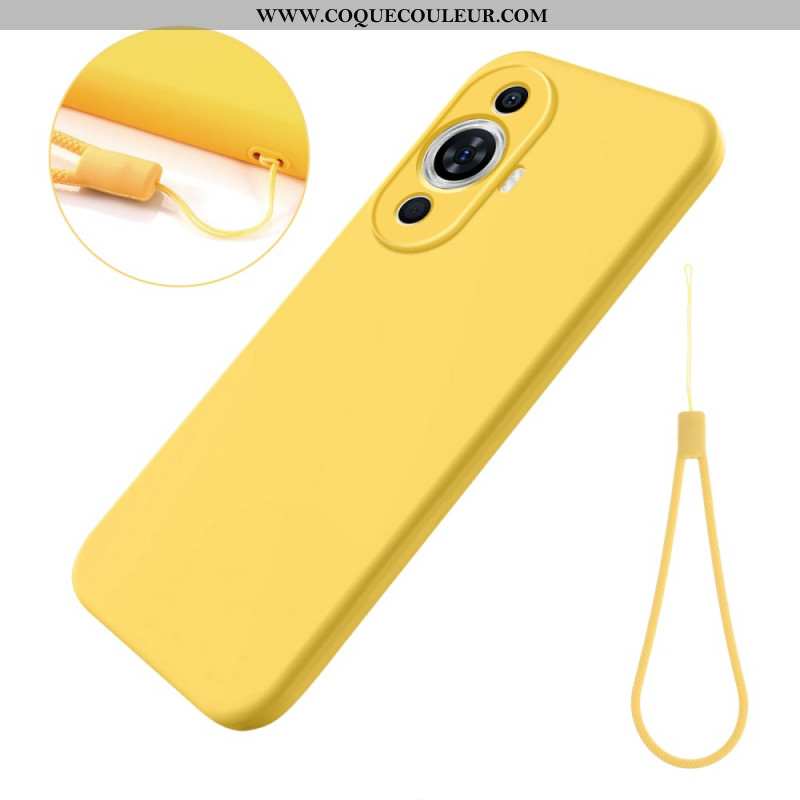 Coque Huawei Nova 11 Pro Silicone Liquide à Lanière