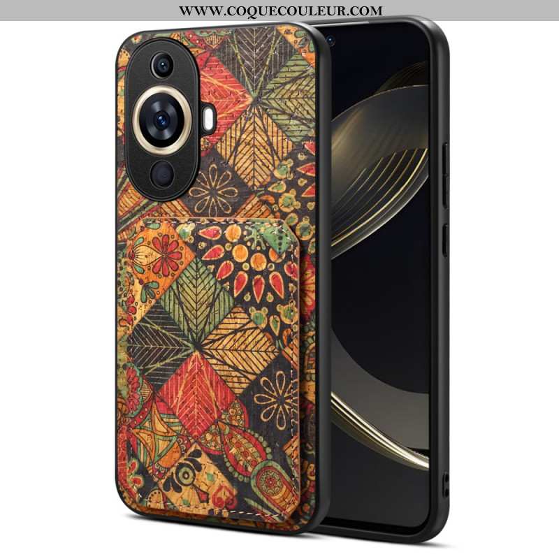 Coque Huawei Nova 11 Pro Porte-Cartes Motif Floral