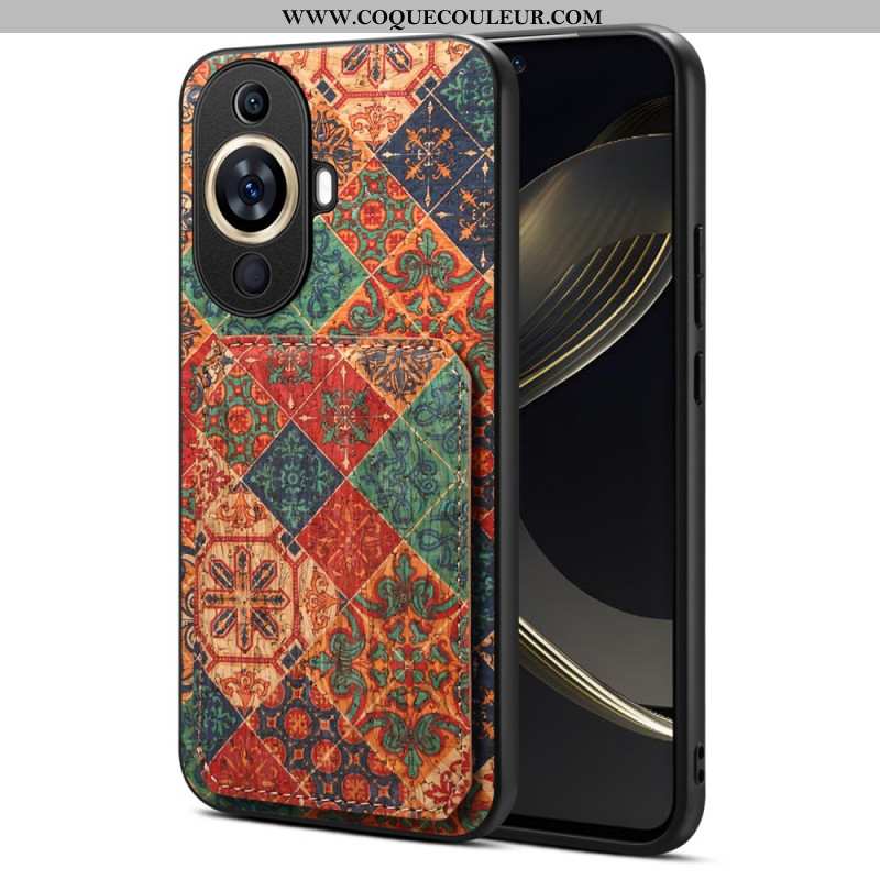 Coque Huawei Nova 11 Pro Porte-Cartes Motif Floral