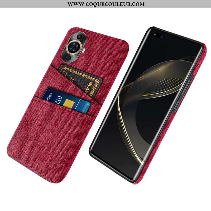 Coque Huawei Nova 11 Pro Tissu Porte-Cartes