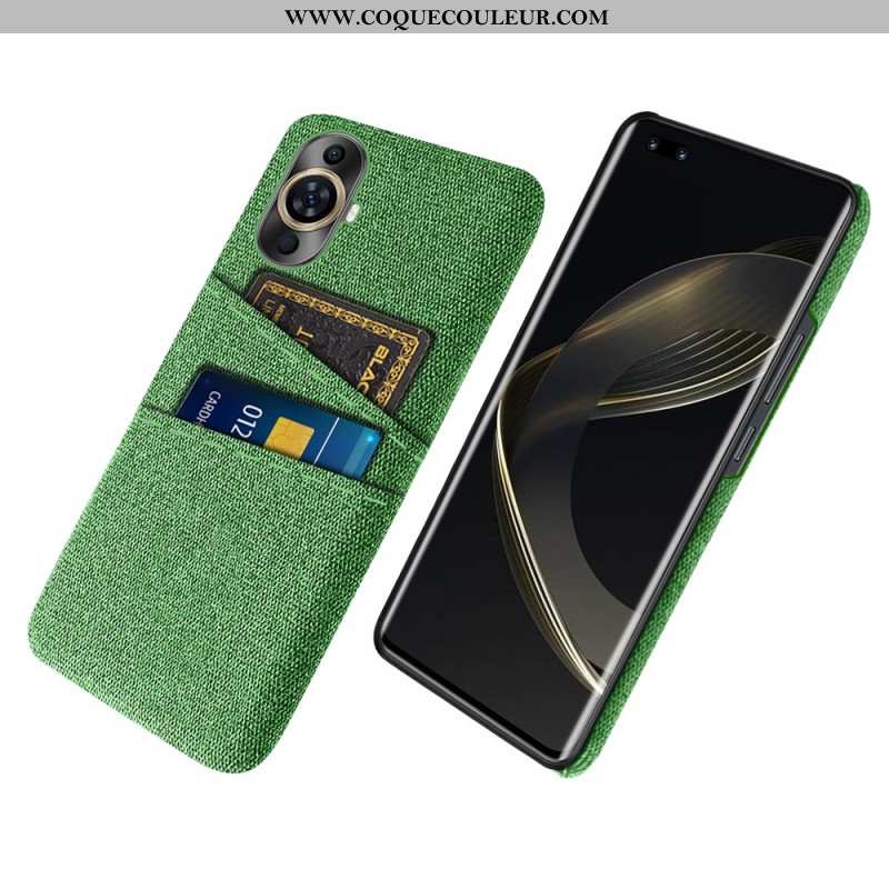 Coque Huawei Nova 11 Pro Tissu Porte-Cartes